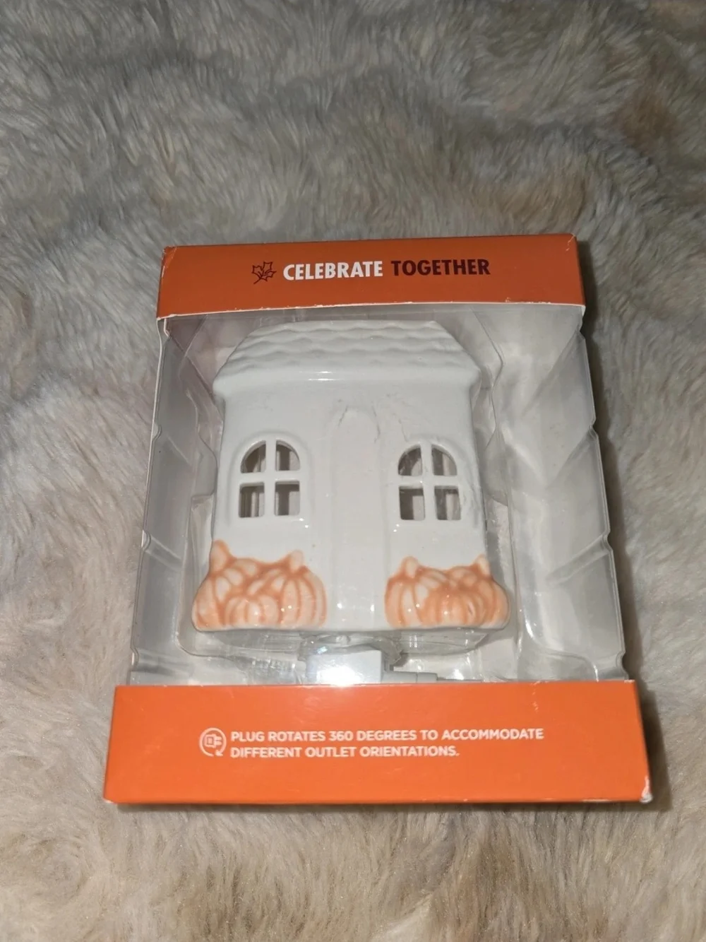 Fall Ceramic Cottage Night Light